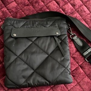 MZ Wallace Madison Flat Black Quilted Crossbody Bag
